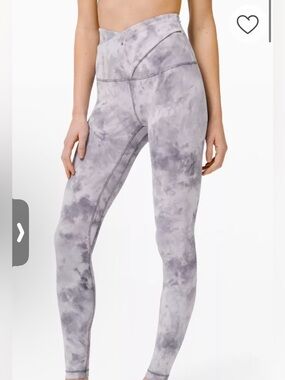 Lululemon Align High-Rise front crossed Purple Tie-Dye Tight